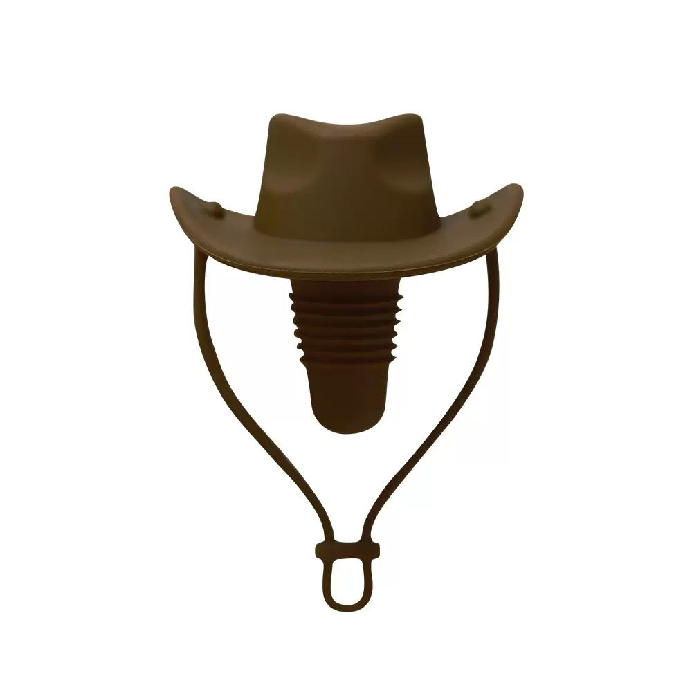 Cowboy Hat Wine Stopper, Reusable Silicone Bottle Stopper for Wine & Champagne, Funny Western Bottle Cap, Cute Party Decoration Gift for Men & Women
