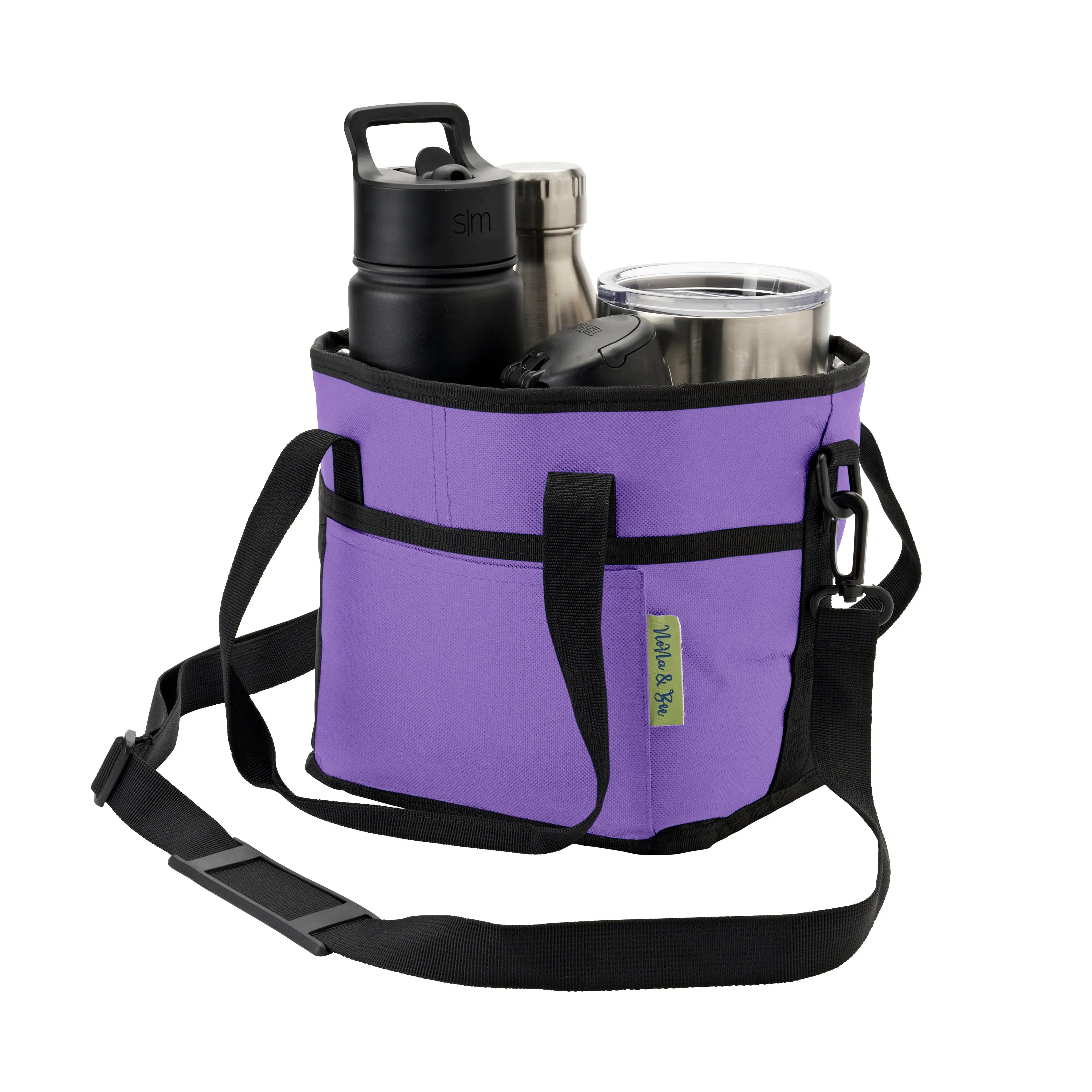 Family Size 4 Compartment Drink Bag, Multiple Tumbler Carrier Caddy