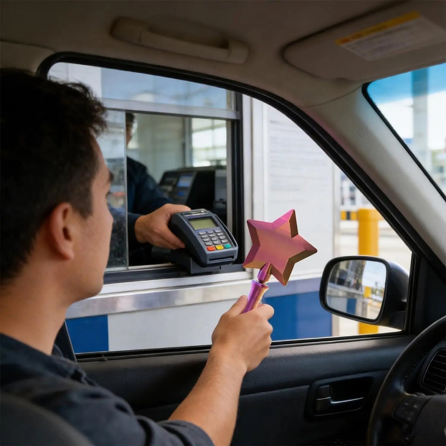 "Magic Pay" Credit Card Wand | 3D Printed Star Tap-to-Pay Wand for Checkout