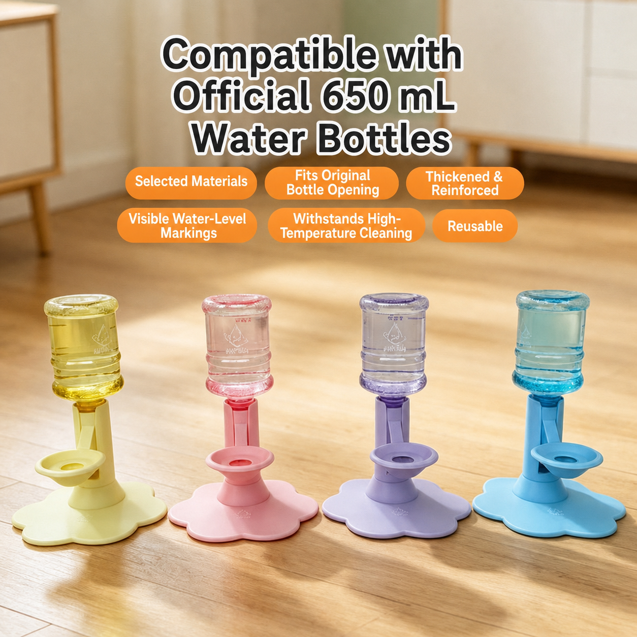 Gravity-Fed Cat Water Dispenser – Elevated Adjustable Bowl, No Electricity Required