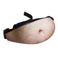 Funny Realistic Belly Stash Waist Pouch with Hidden Zipper