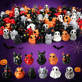Halloween Mini Duck Figurines, Devil Ghost Skull Assorted Desktop Ornaments, Spooky Party Favors