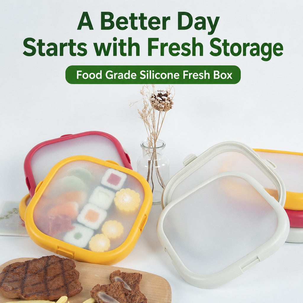 Food-grade silicone fresh storage box lifestyle scene