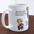 Spanish Papa family humor mug angle with cartoon dad illustration