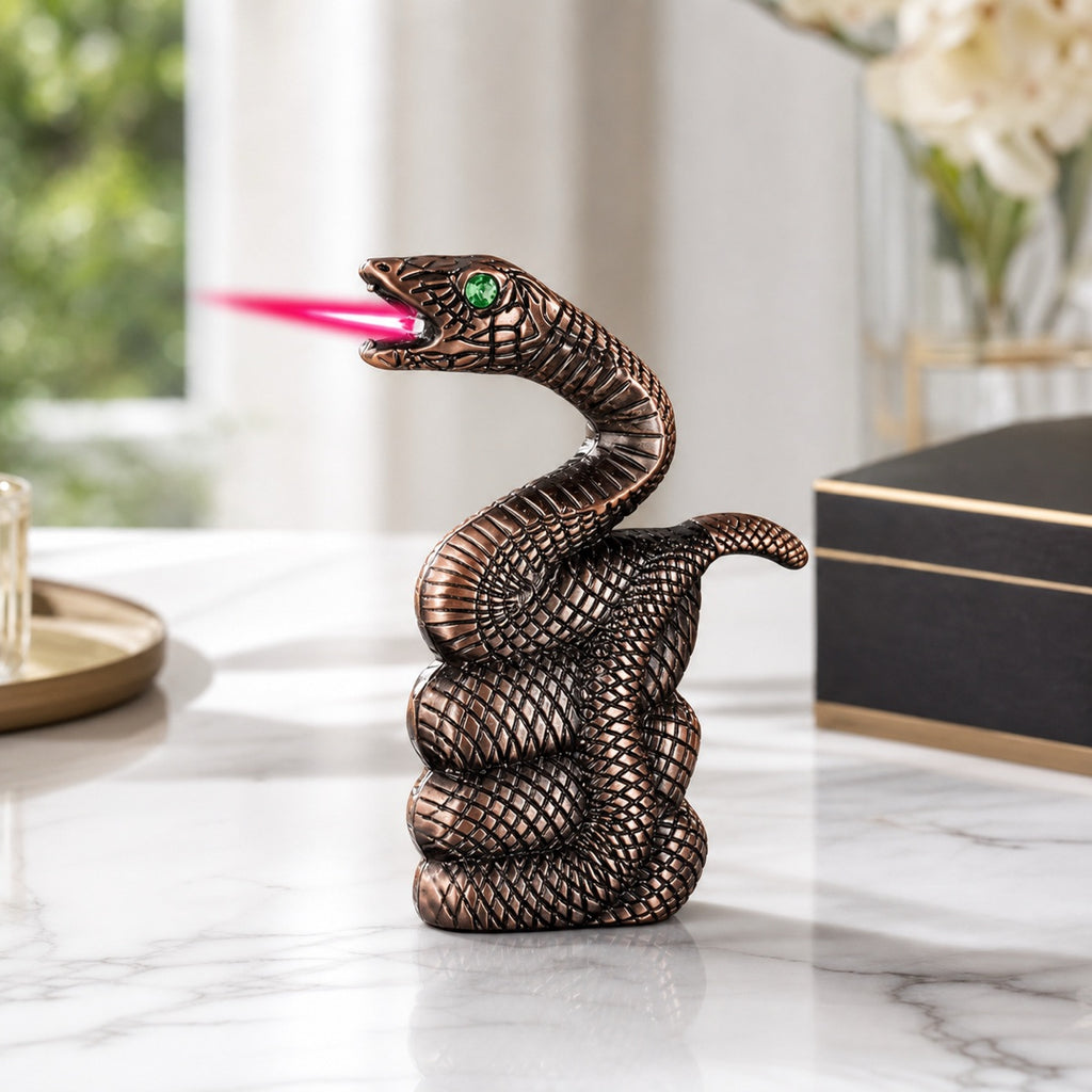 Snake shaped torch lighter clean display