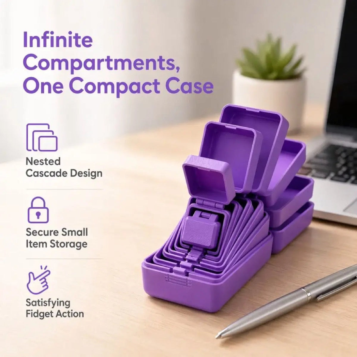 7-Layer 3D Printed Nesting Surprise Box with Hidden Middle Finger