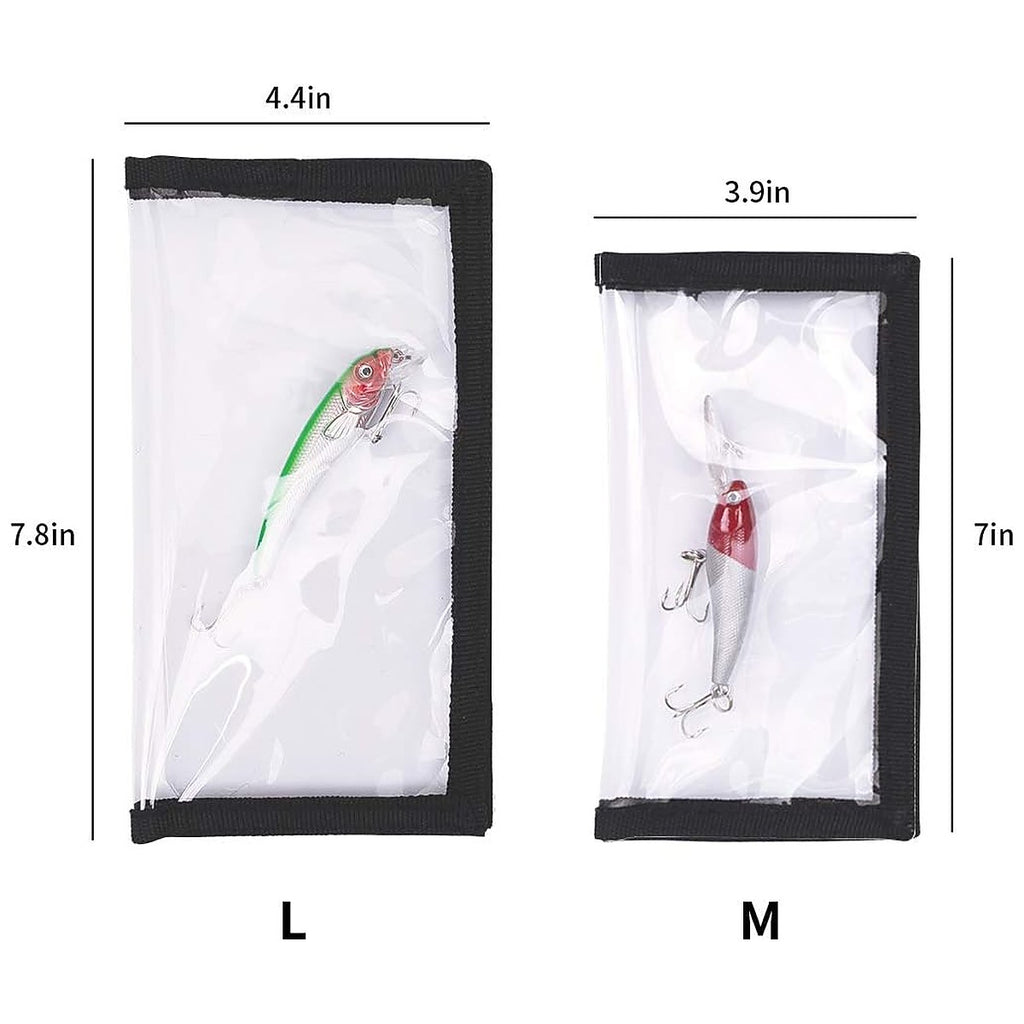 4-Pack Clear PVC Fishing Lure Covers, 2 Large + 2 Medium Hook Protectors