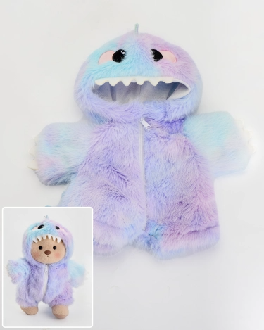 Furry Dino Bear | Handmade Jointed Teddy Bear Gift