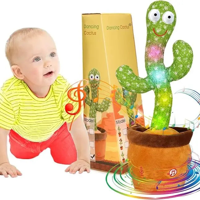 EMOIN Talking Cactus Toy, Interactive Toys Dancing Cactus Toy Mimicking Repeating What You Say, Toddler Infant Baby Toys Gifts for 6 7 8 9 10 Month Old Baby LED Musical Toy