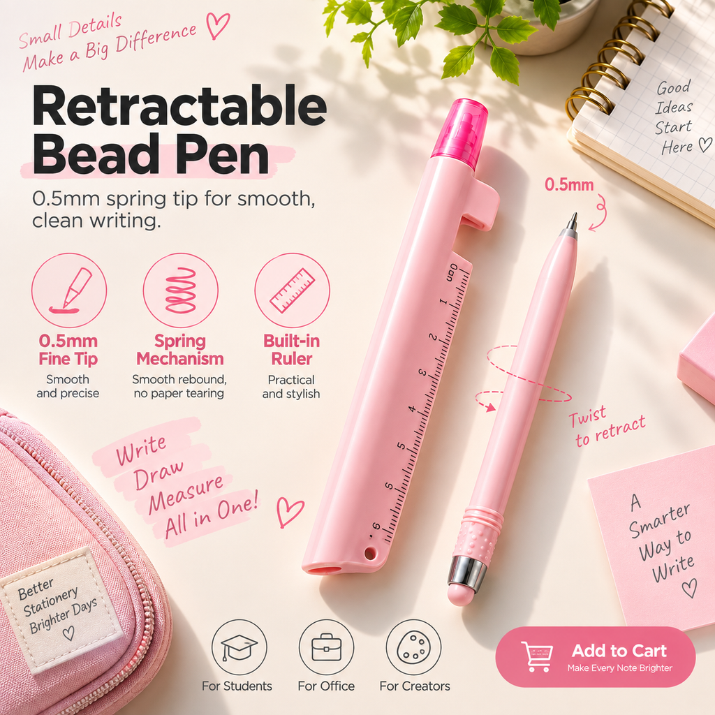 6-Pack 5-in-1 Highlighter Pen Set with Gel or Ballpoint Pen, 9cm Ruler, Touchscreen Stylus & Phone Stand for School, Office & Study