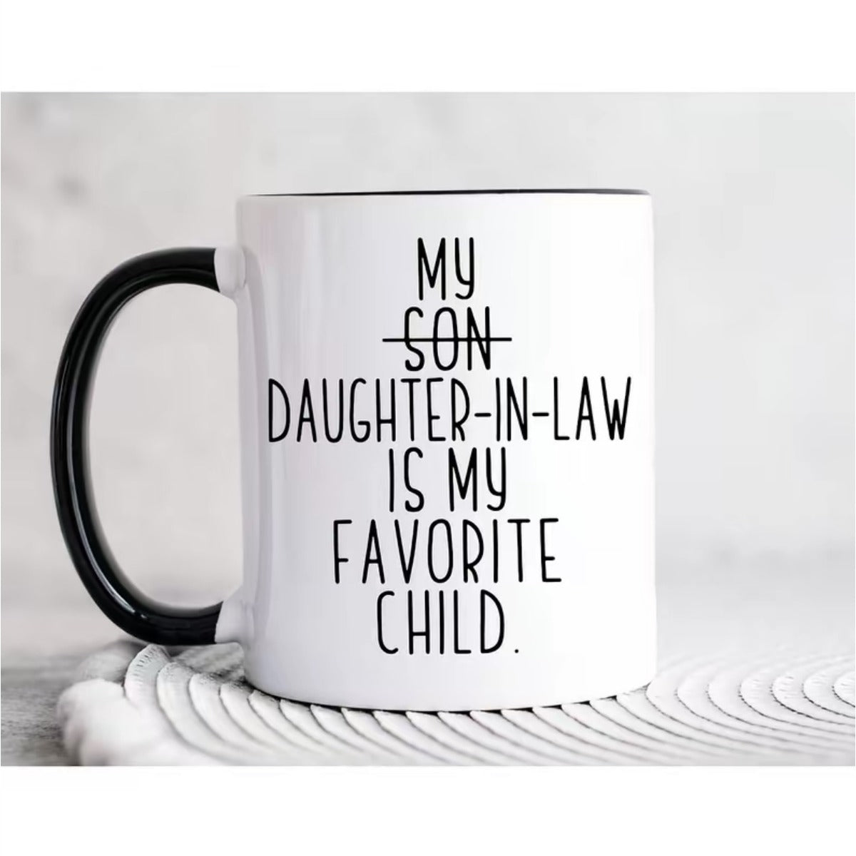 Black daughter-in-law favorite child mug product photo