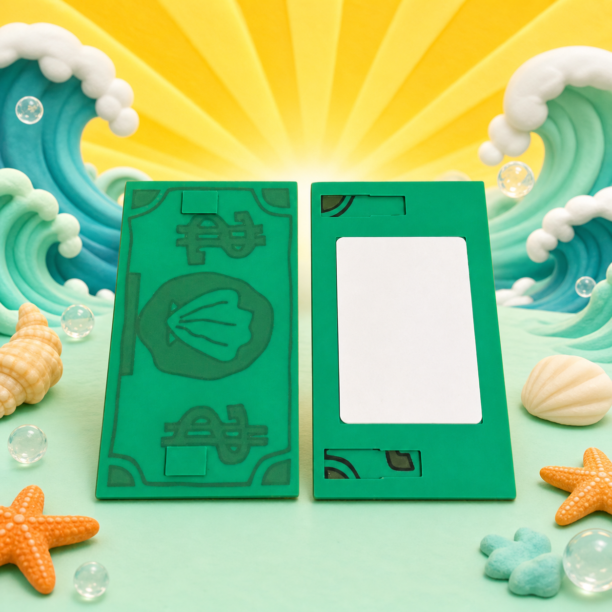 Shell Dollar Tap-to-Pay Card Holder, 3D Printed Contactless Credit Card Holder