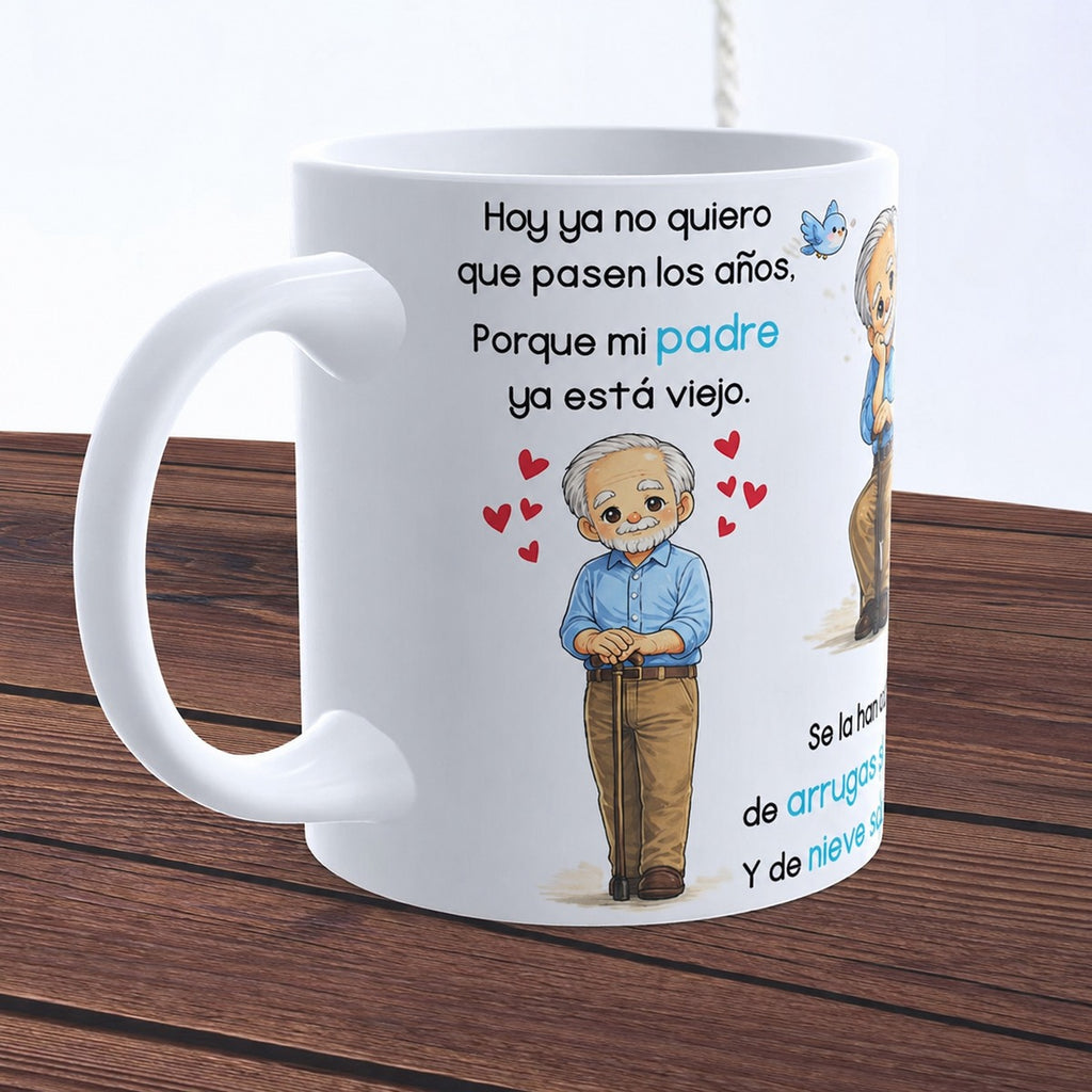 Spanish Father's Day Papa mug front poem design