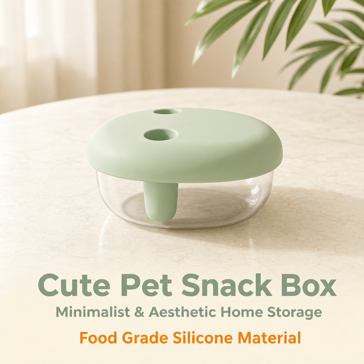 Mess-Free Snack Container with Silicone Lid, Reusable Stackable Food Storage Box for Chips, Nuts, Candy and Fruit