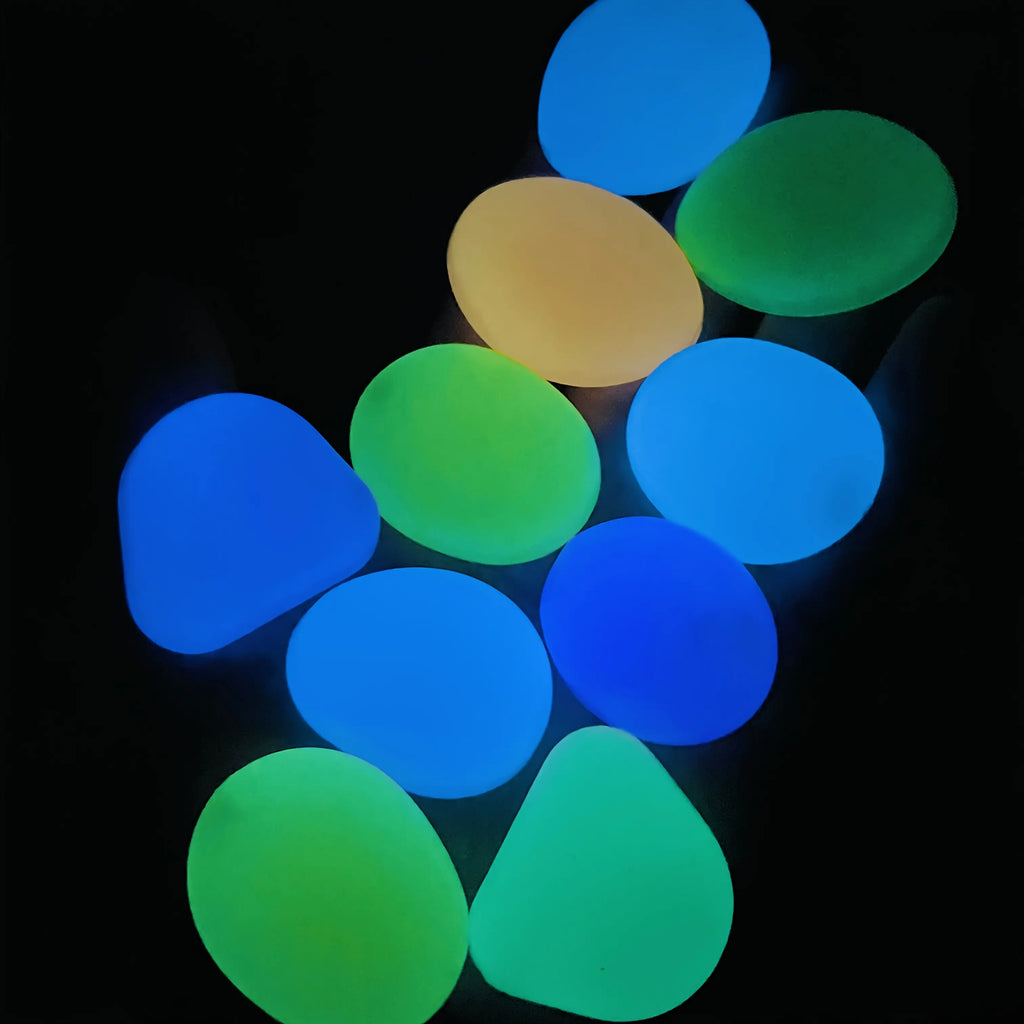 32pcs XL Glowing Pebbles for Garden & Aquarium
