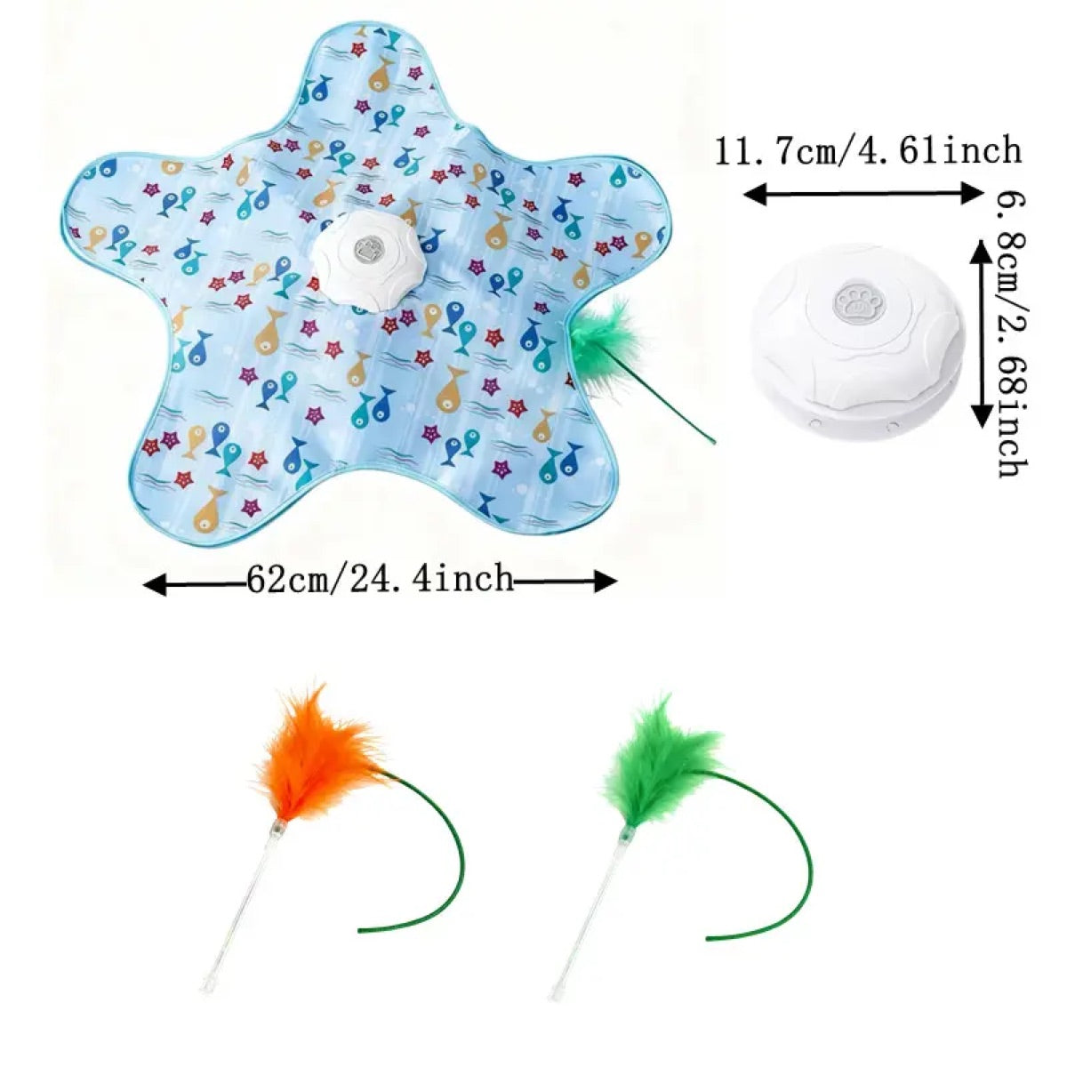 Jouet pour chat electrique rotatif a 5 cotes