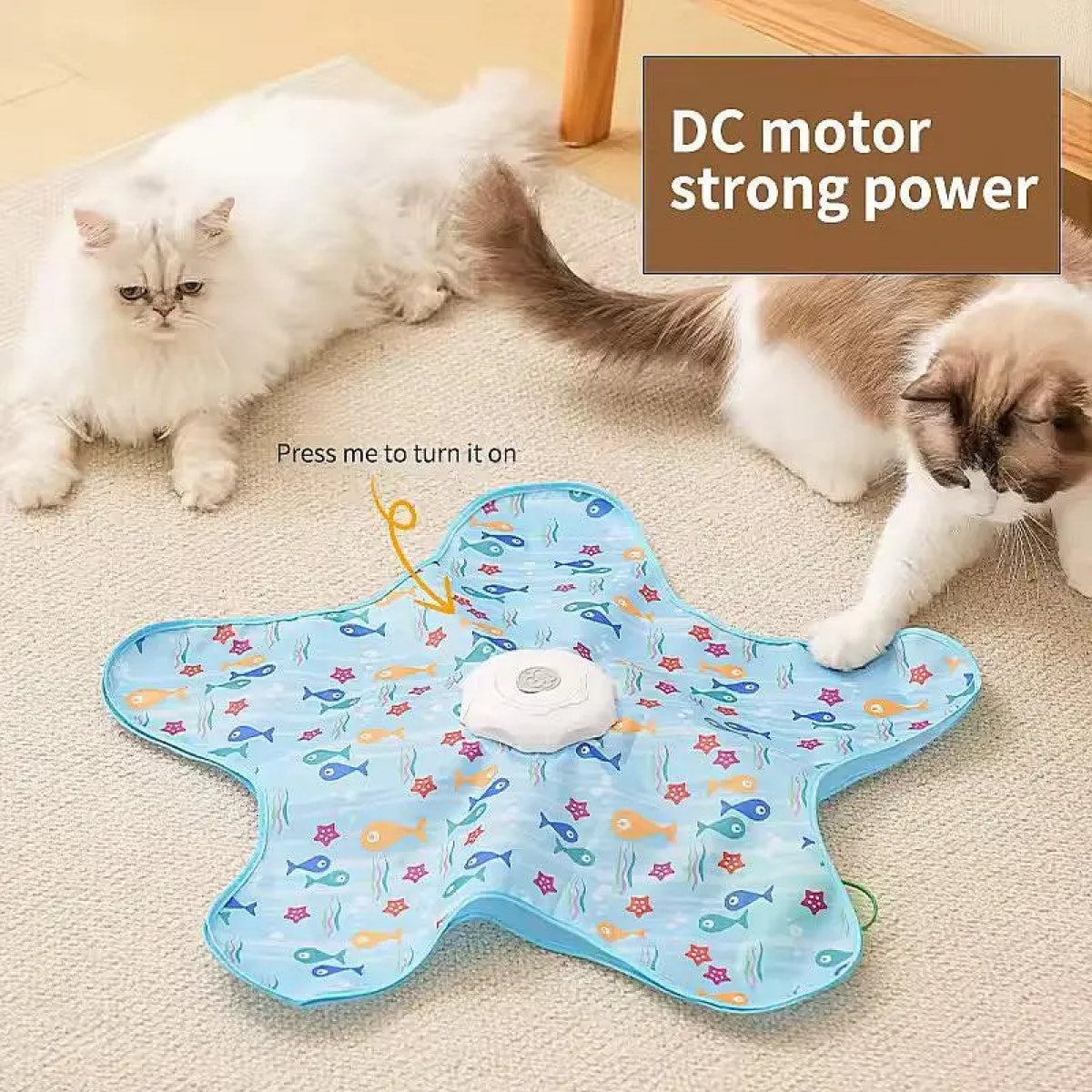 Jouet pour chat electrique rotatif a 5 cotes