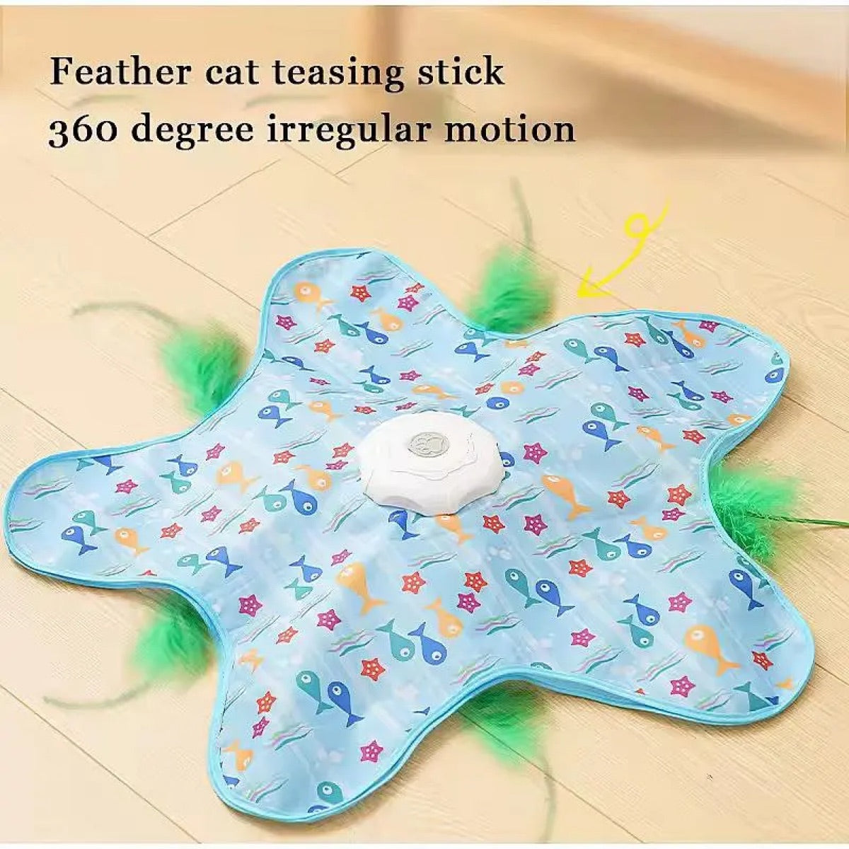 Jouet pour chat electrique rotatif a 5 cotes