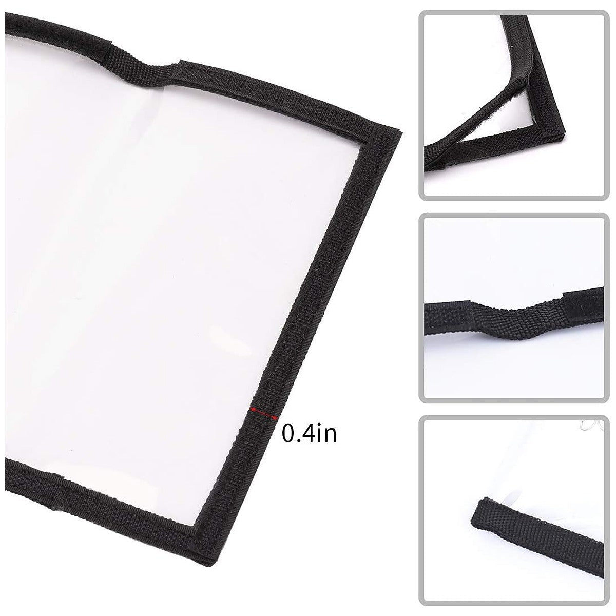 4-Pack Clear PVC Fishing Lure Covers, 2 Large + 2 Medium Hook Protectors