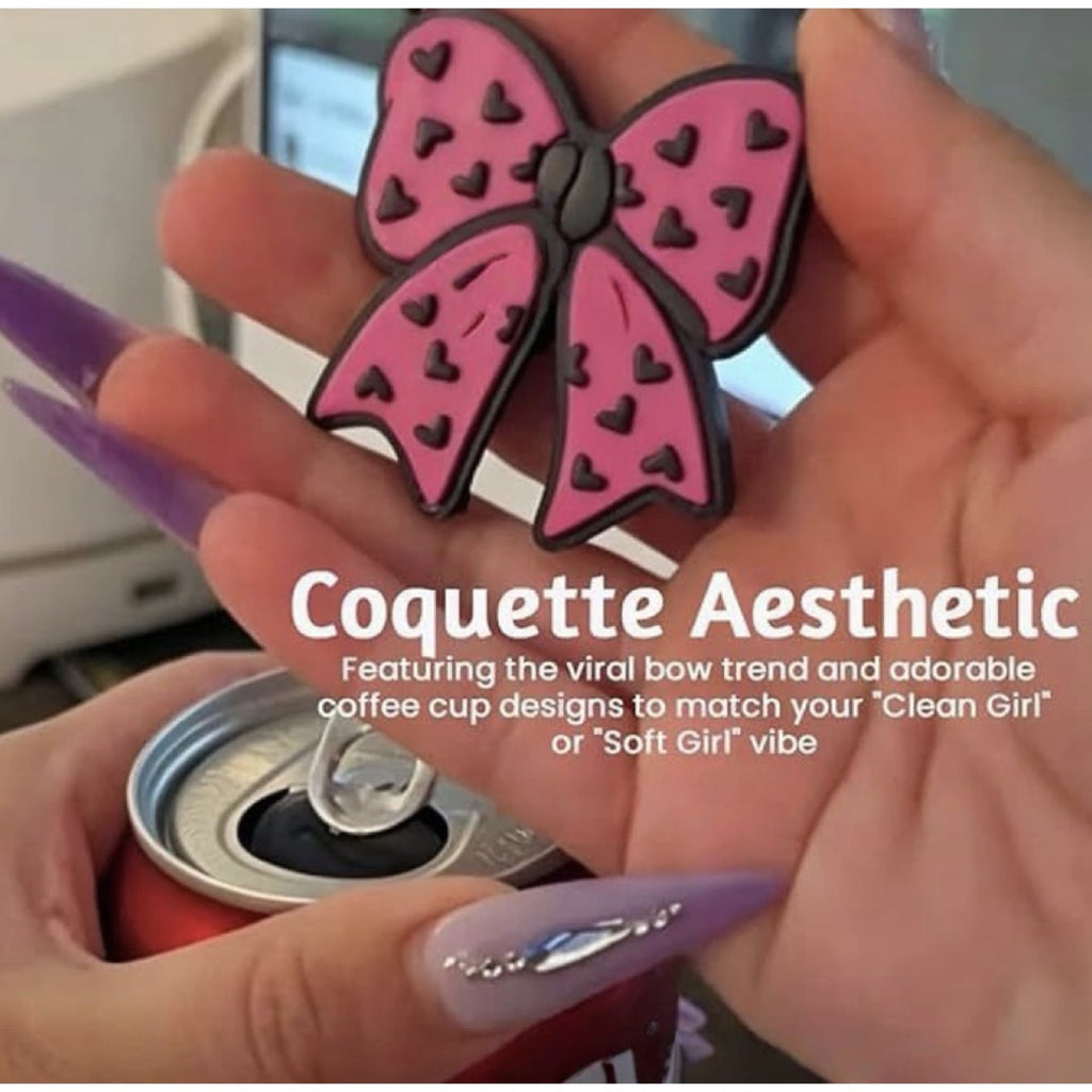 Coquette Bow Cup Keychain Bottle Opener