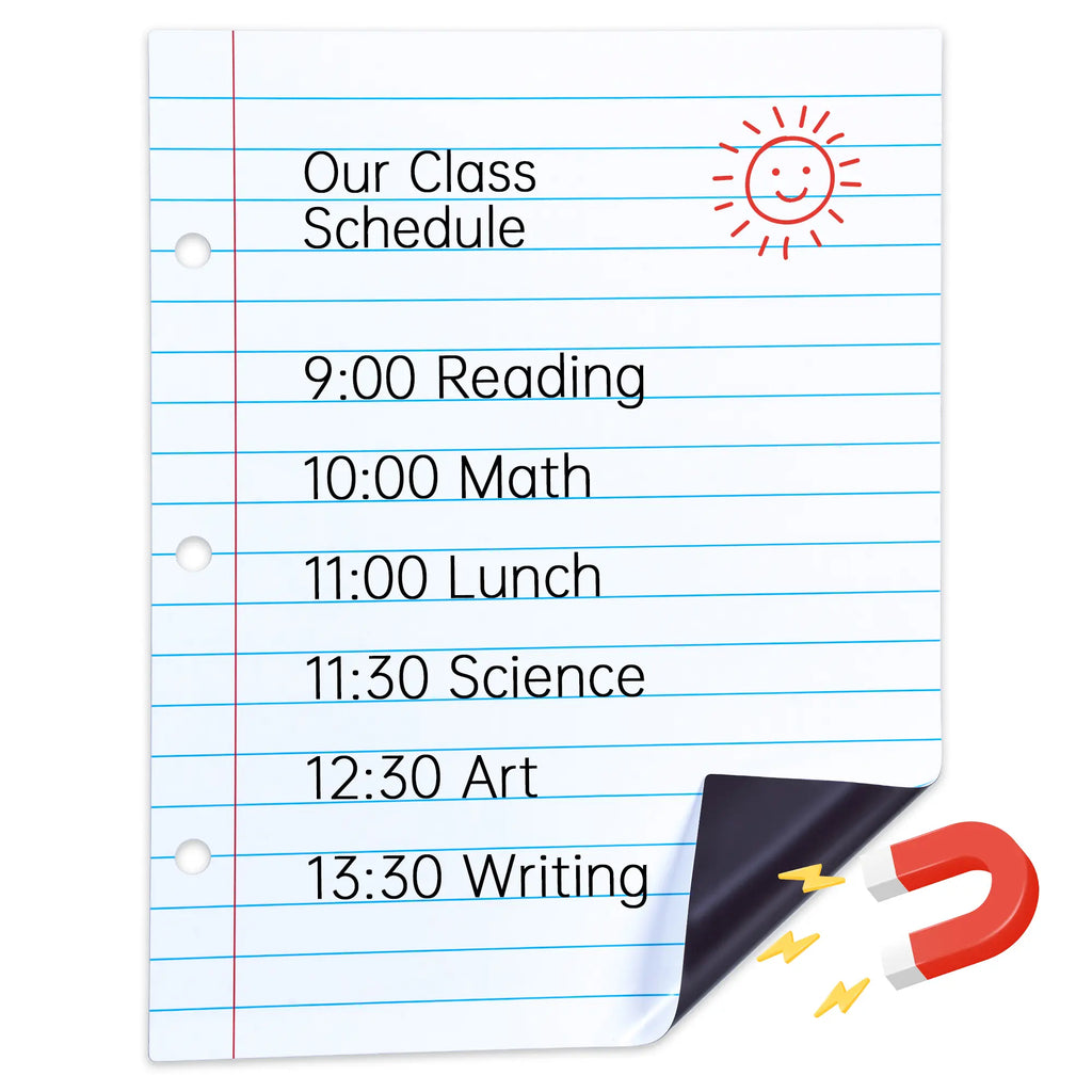 Giant Magnetic Lined Dry Erase Sheet, 22 × 16.9 in Reusable Writing Pad for Teachers, Classroom, Homeschool & Office