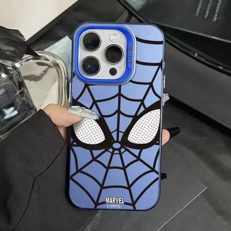 Cool Black Spider Web Phone Case for iPhone 7–17 Series, Stylish Protective Cover for Teens and Adults