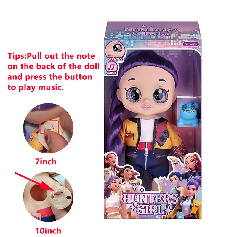 Kpop Anime Action Figure Dolls, Rumi Mira Zoey Idol Group Toys, 5D Shiny Eyes, Musical Jointed, Fan Collection & Kids Gift, 7/10/13 Inch