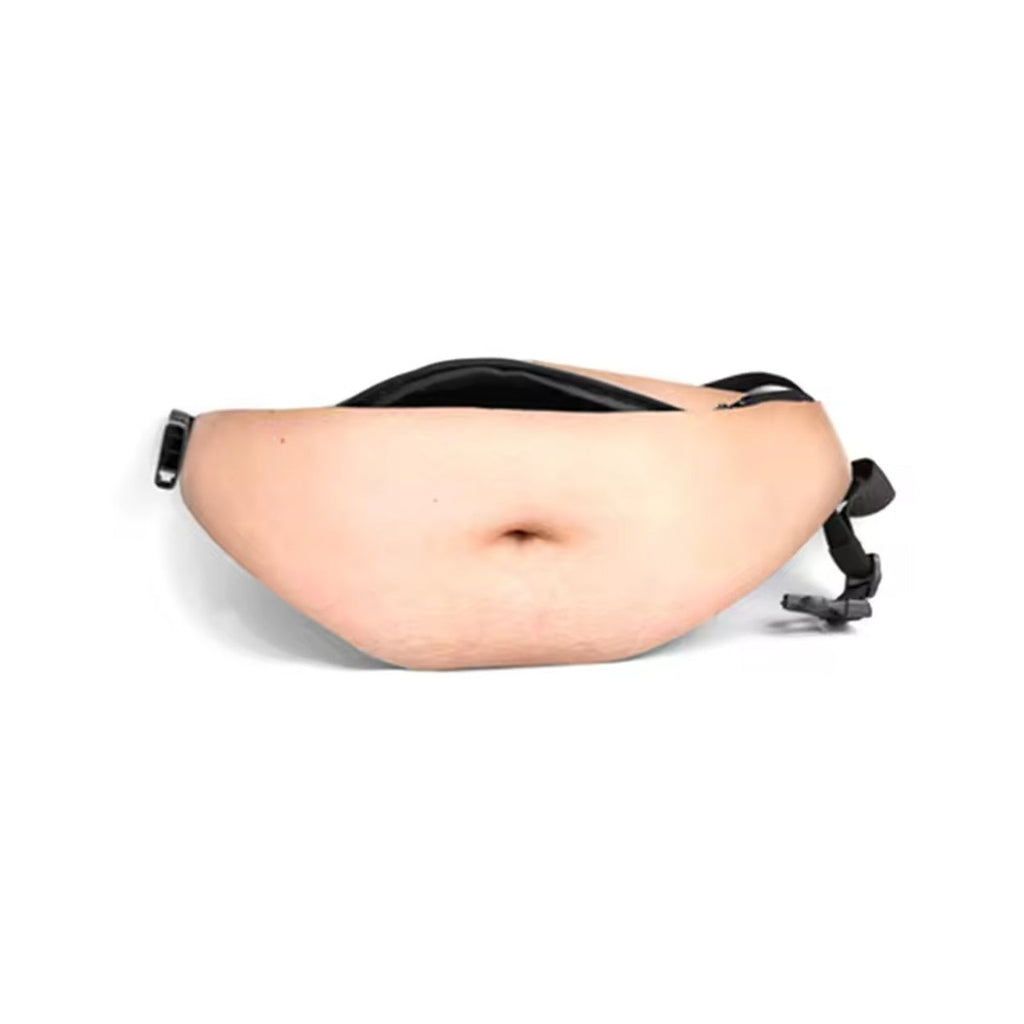 Funny Realistic Belly Stash Waist Pouch with Hidden Zipper