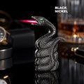 Black Nickel snake shaped torch lighter