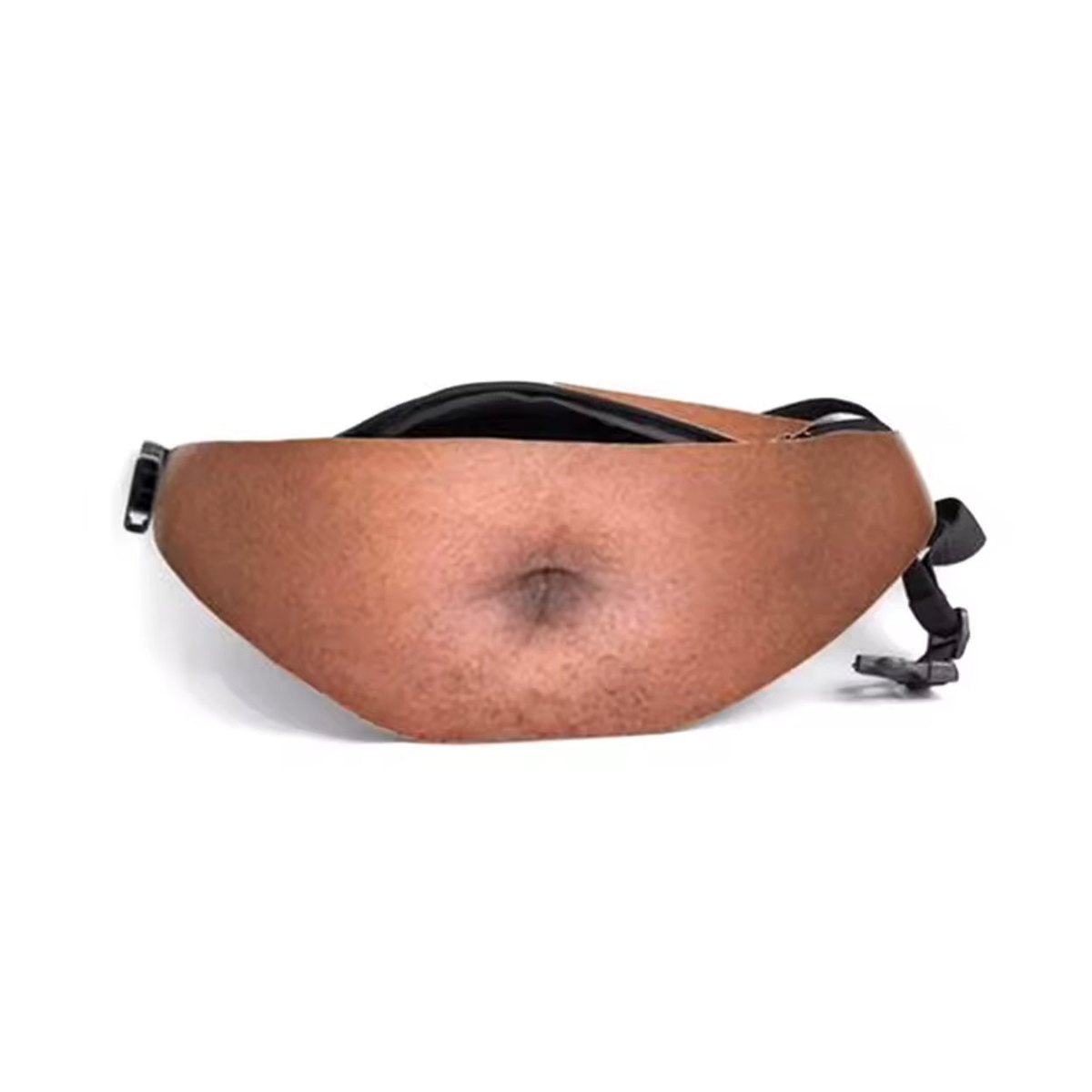 Funny Realistic Belly Stash Waist Pouch with Hidden Zipper