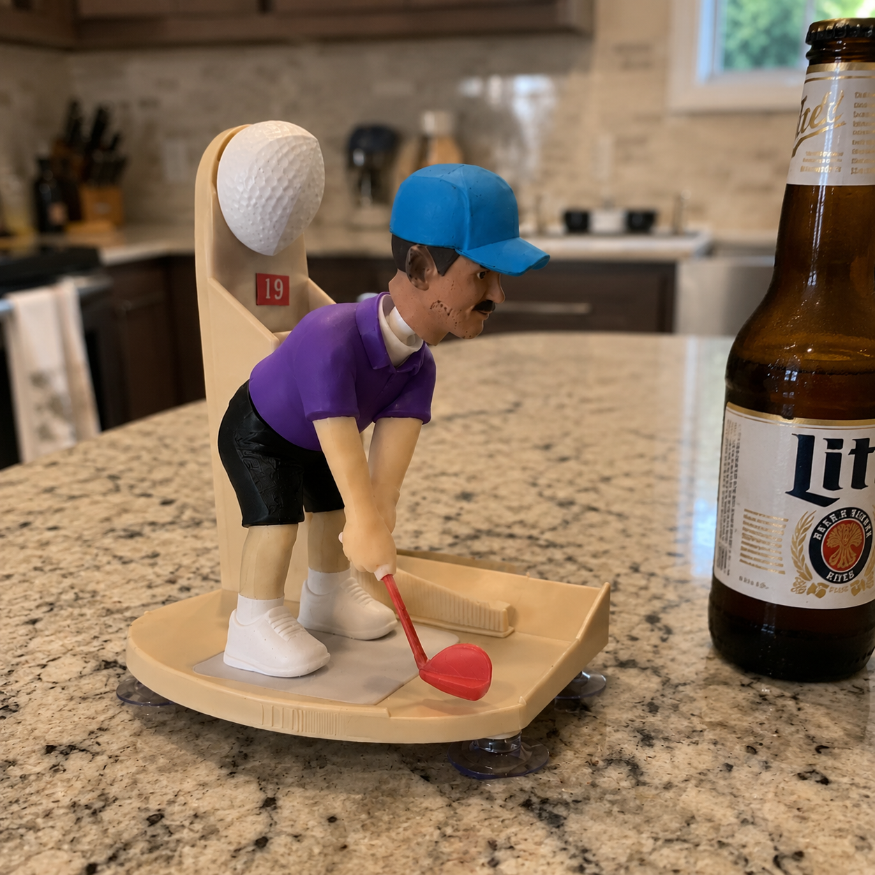 Novelty Golf Bottle Opener Mini Putting Game Beer Cap Opener Golf Lover Gift for Men Dad