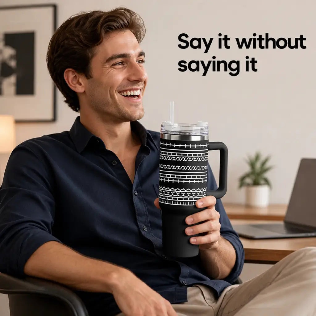 40 oz F*ck This Sh*t Hidden Message Tumbler, Funny Coworker Gift Cup