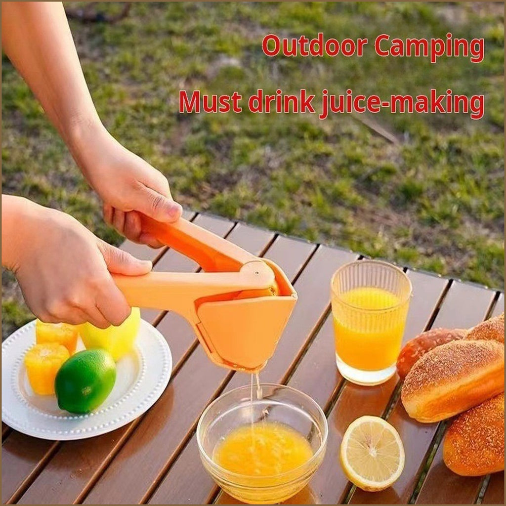 Manual citrus juicer outdoor juice making