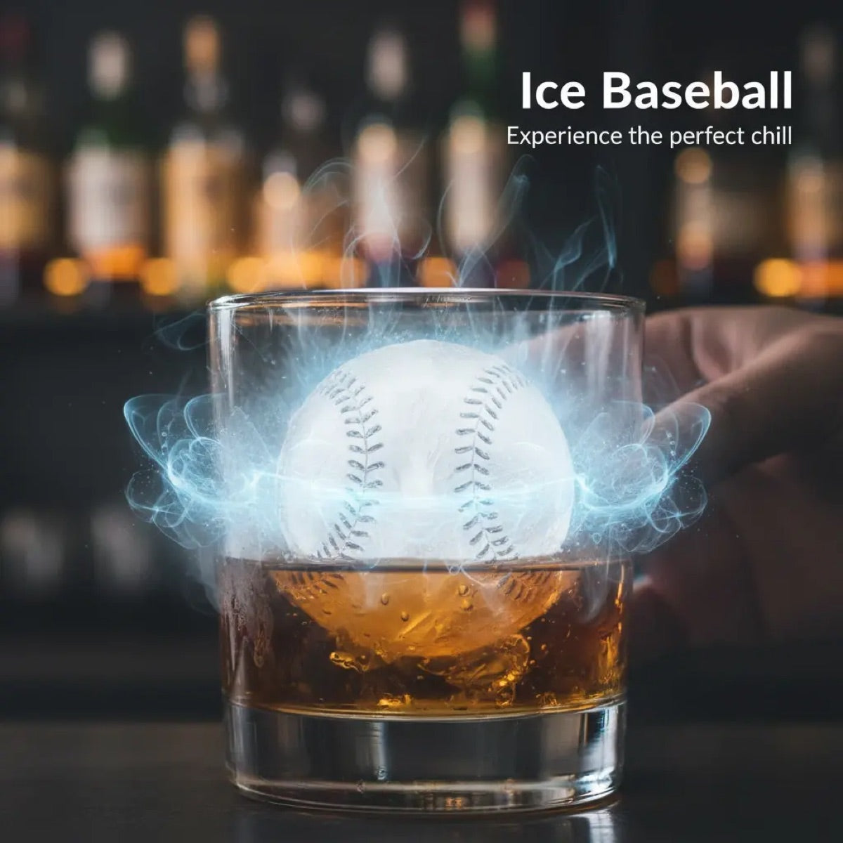 Moule a glacons baseball 3D en silicone, 6 cavites