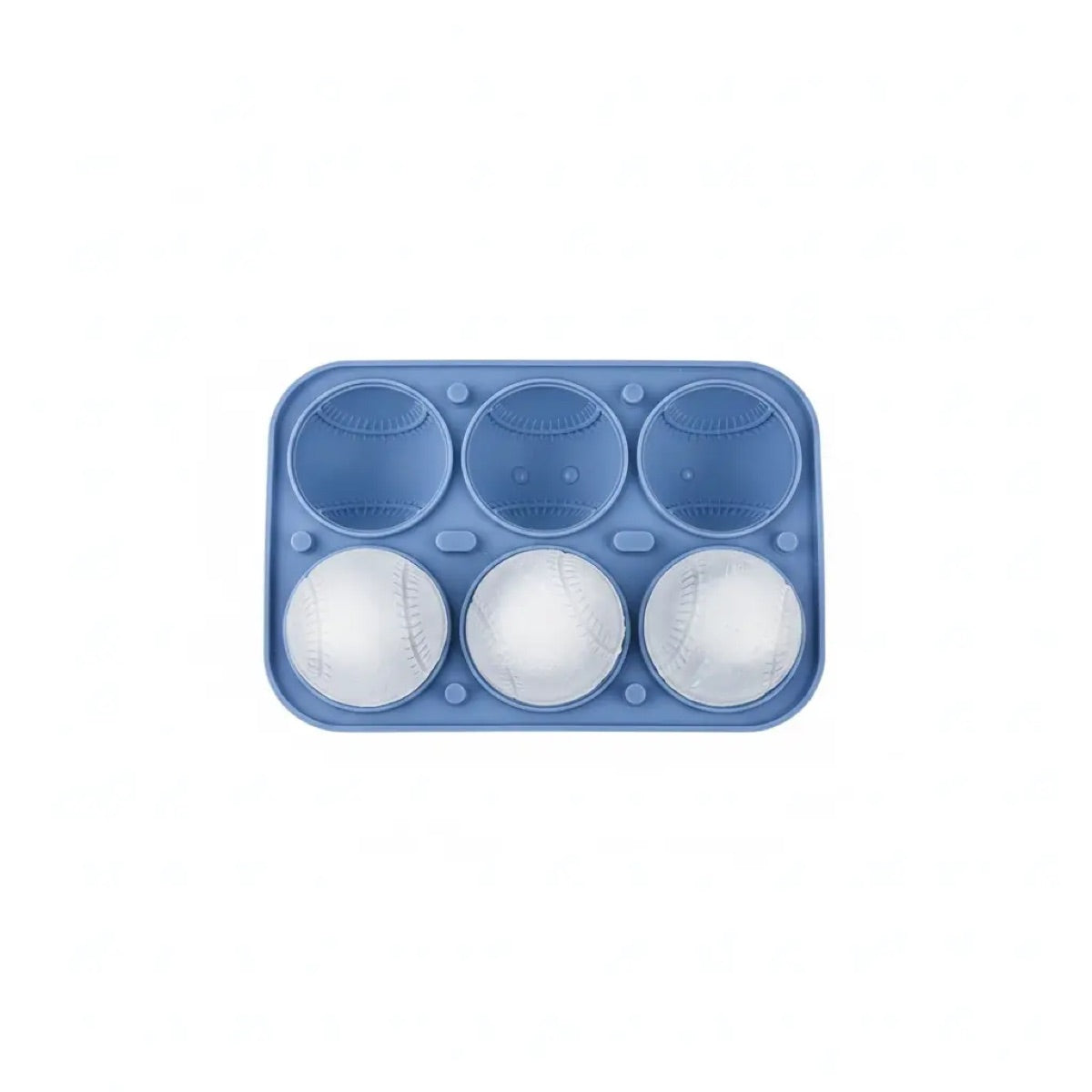 Moule a glacons baseball 3D en silicone, 6 cavites