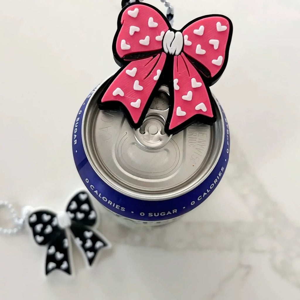 Coquette Bow Cup Keychain Bottle Opener