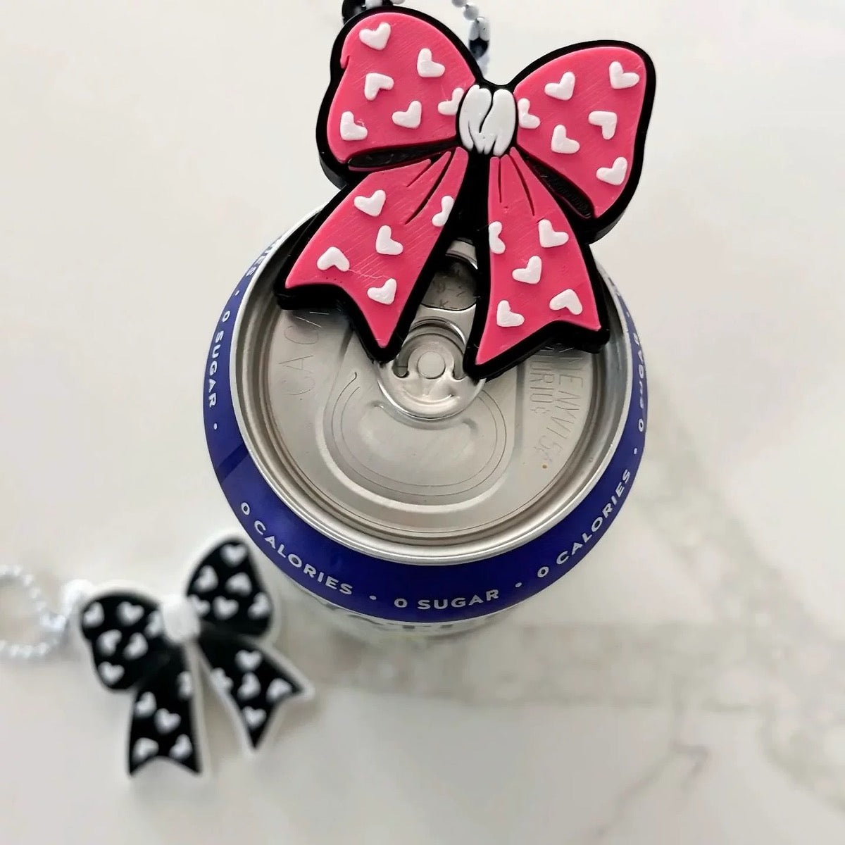 Coquette Bow Cup Keychain Bottle Opener