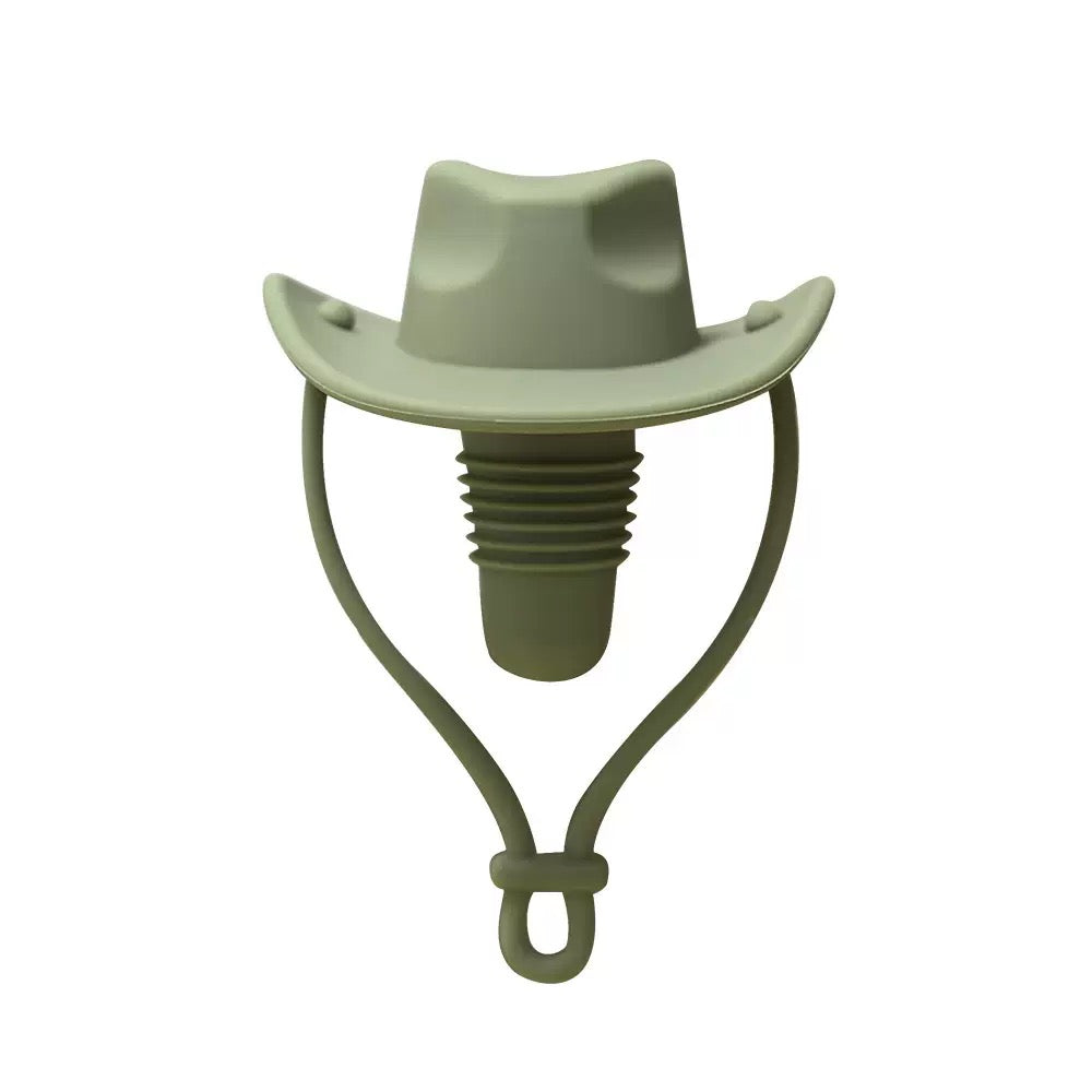Cowboy Hat Wine Stopper, Reusable Silicone Bottle Stopper for Wine & Champagne, Funny Western Bottle Cap, Cute Party Decoration Gift for Men & Women