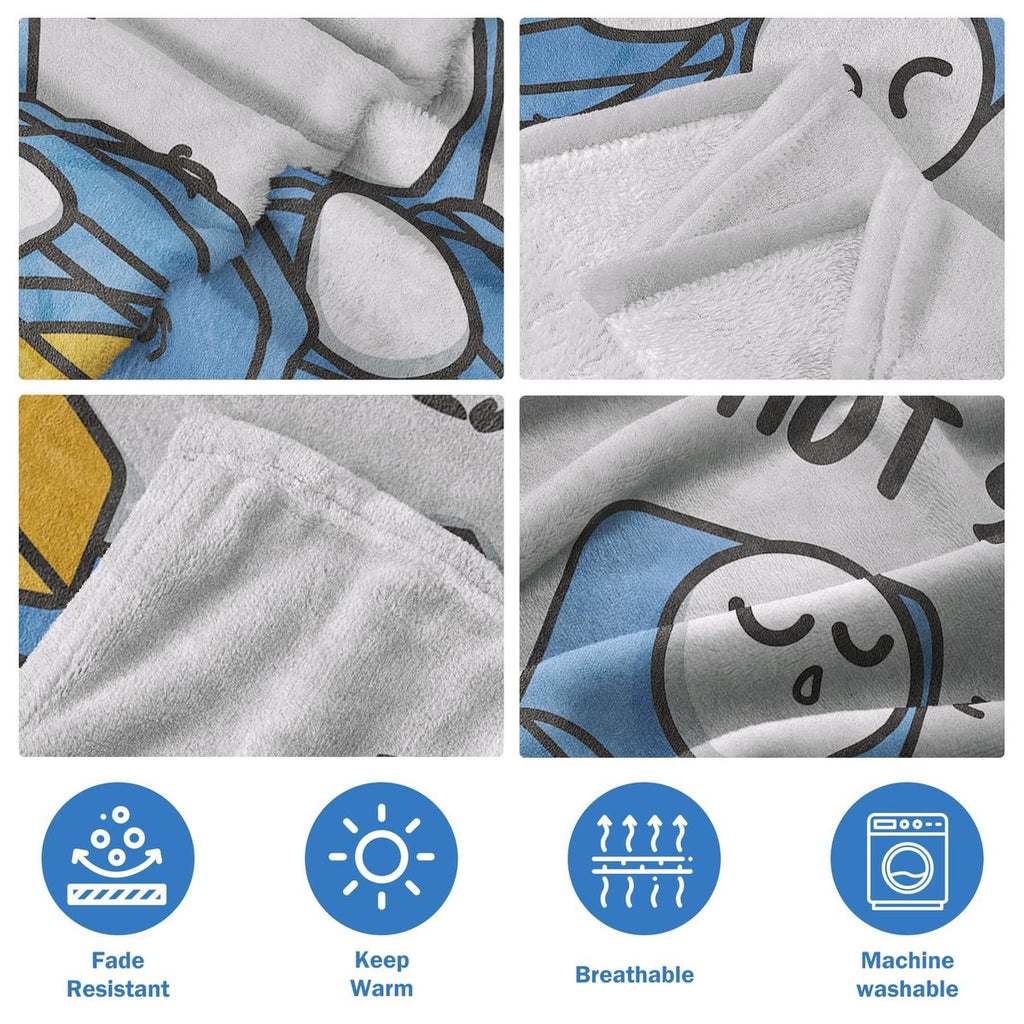 Dad resting eyes blanket detail and feature icons