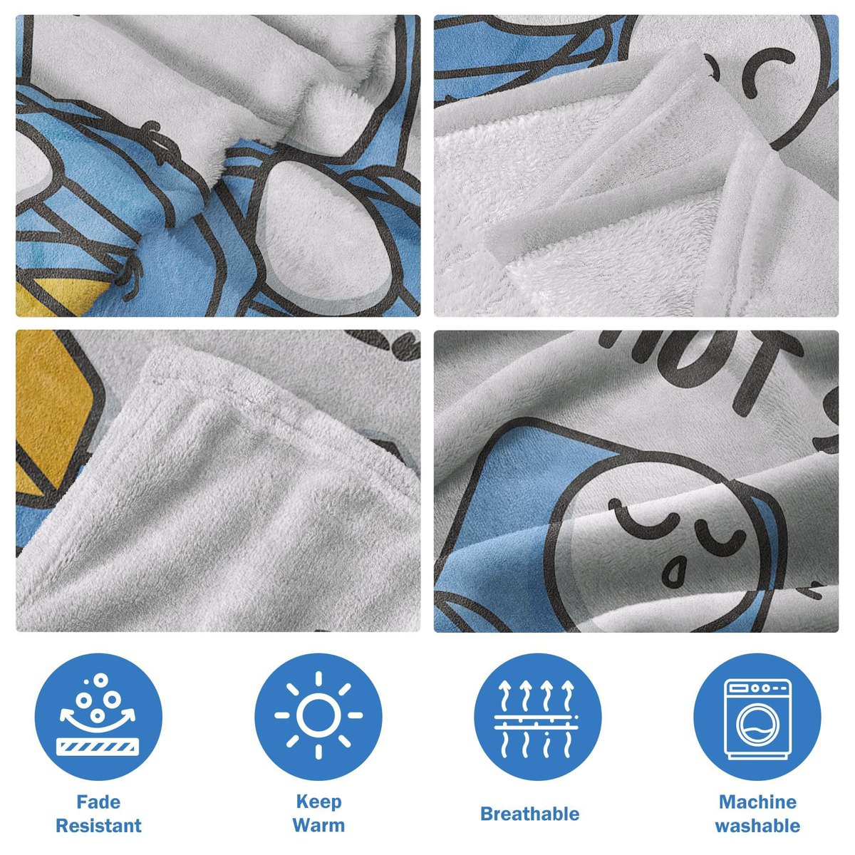 Dad resting eyes blanket detail and feature icons