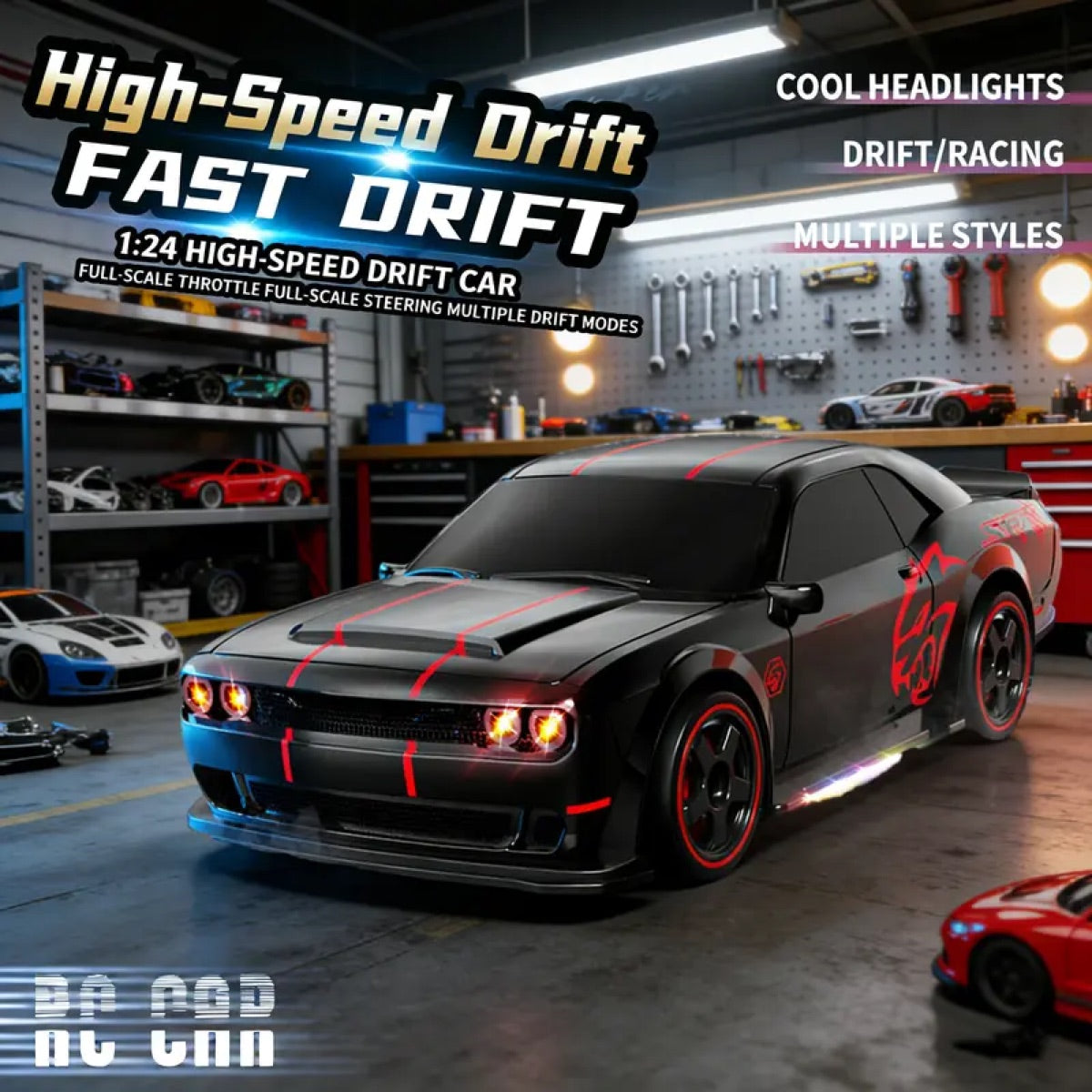 1:24 RC Racing Car with Full Proportional Throttle