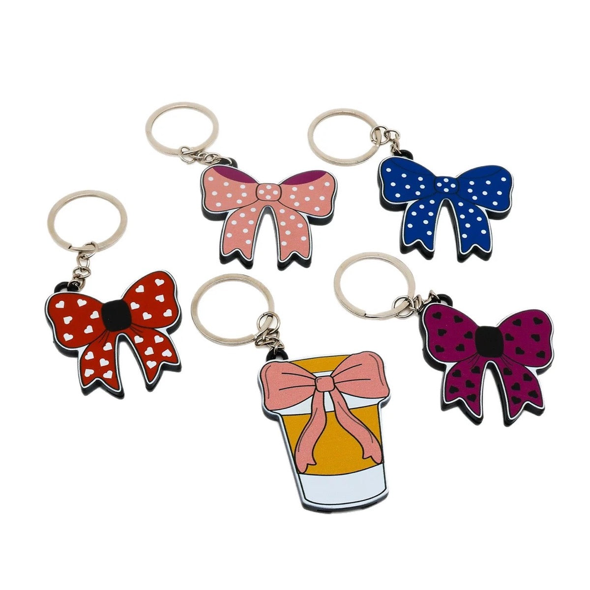 Coquette Bow Cup Keychain Bottle Opener