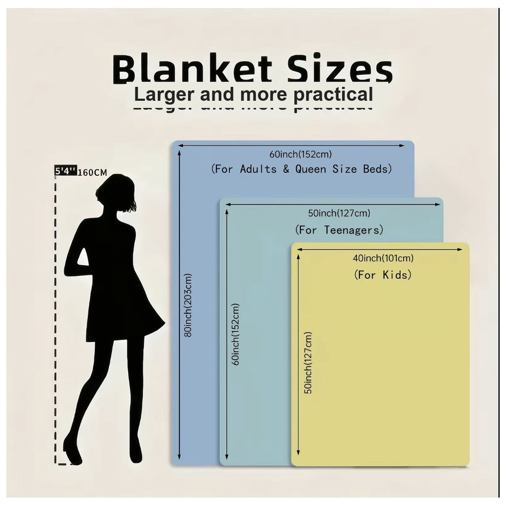 Dad resting eyes blanket size chart