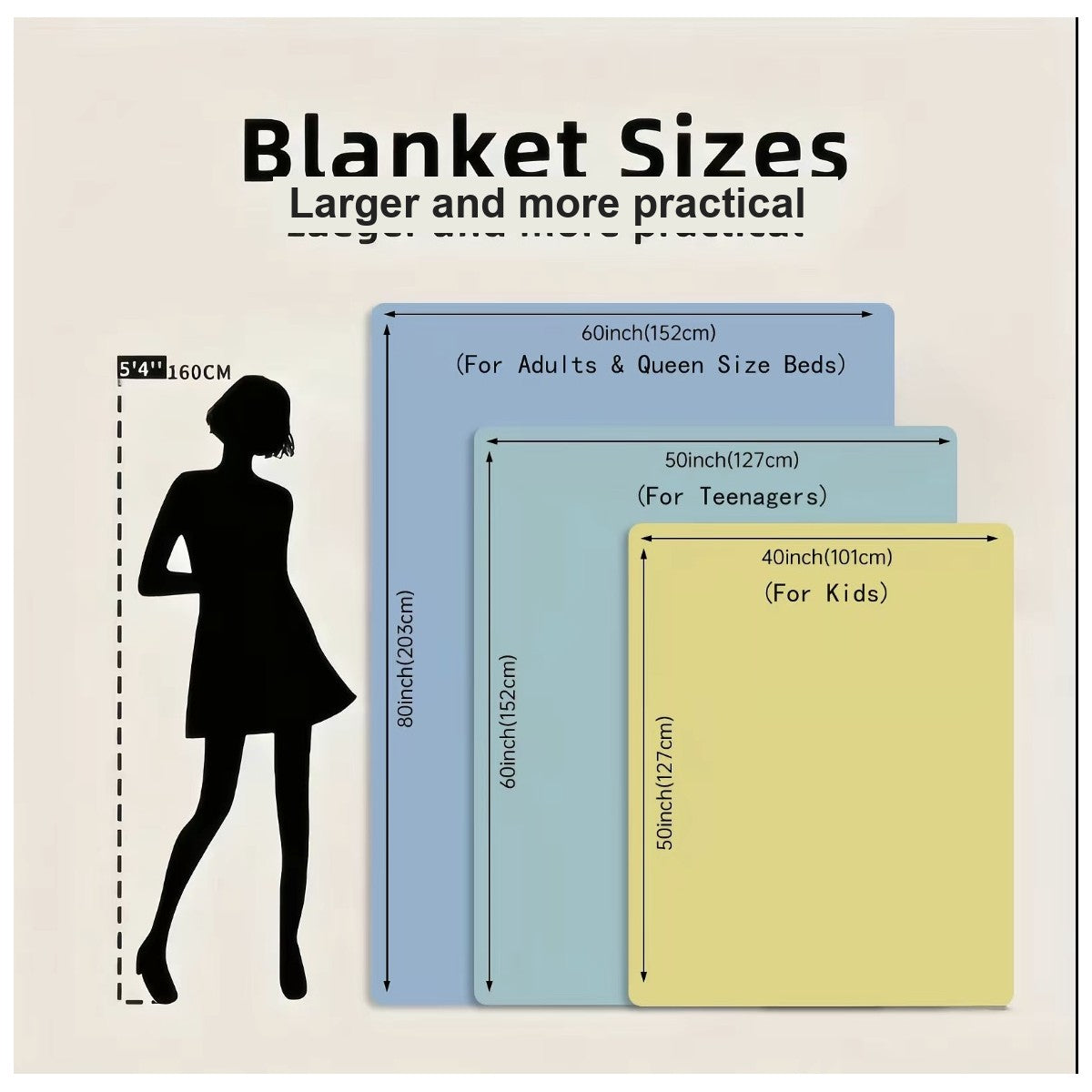 Dad resting eyes blanket size chart