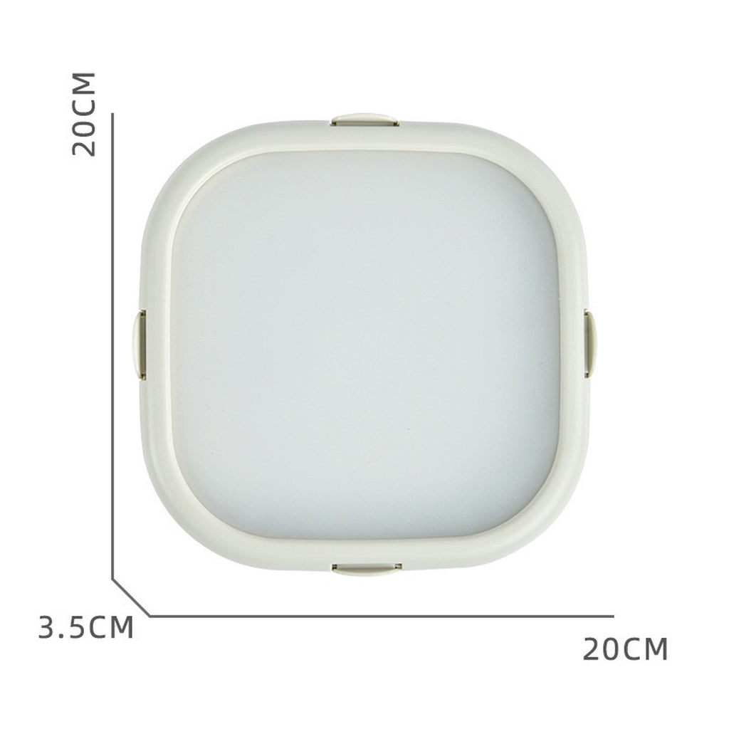 White food-grade silicone fresh storage box size view