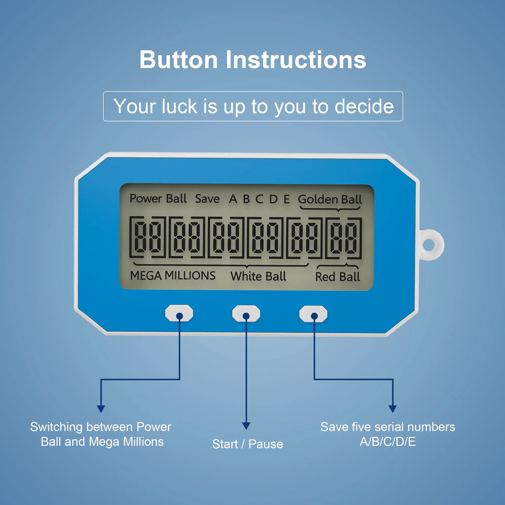 Nokade Intelligent AI Lottery Number Selector with Alarm Clock