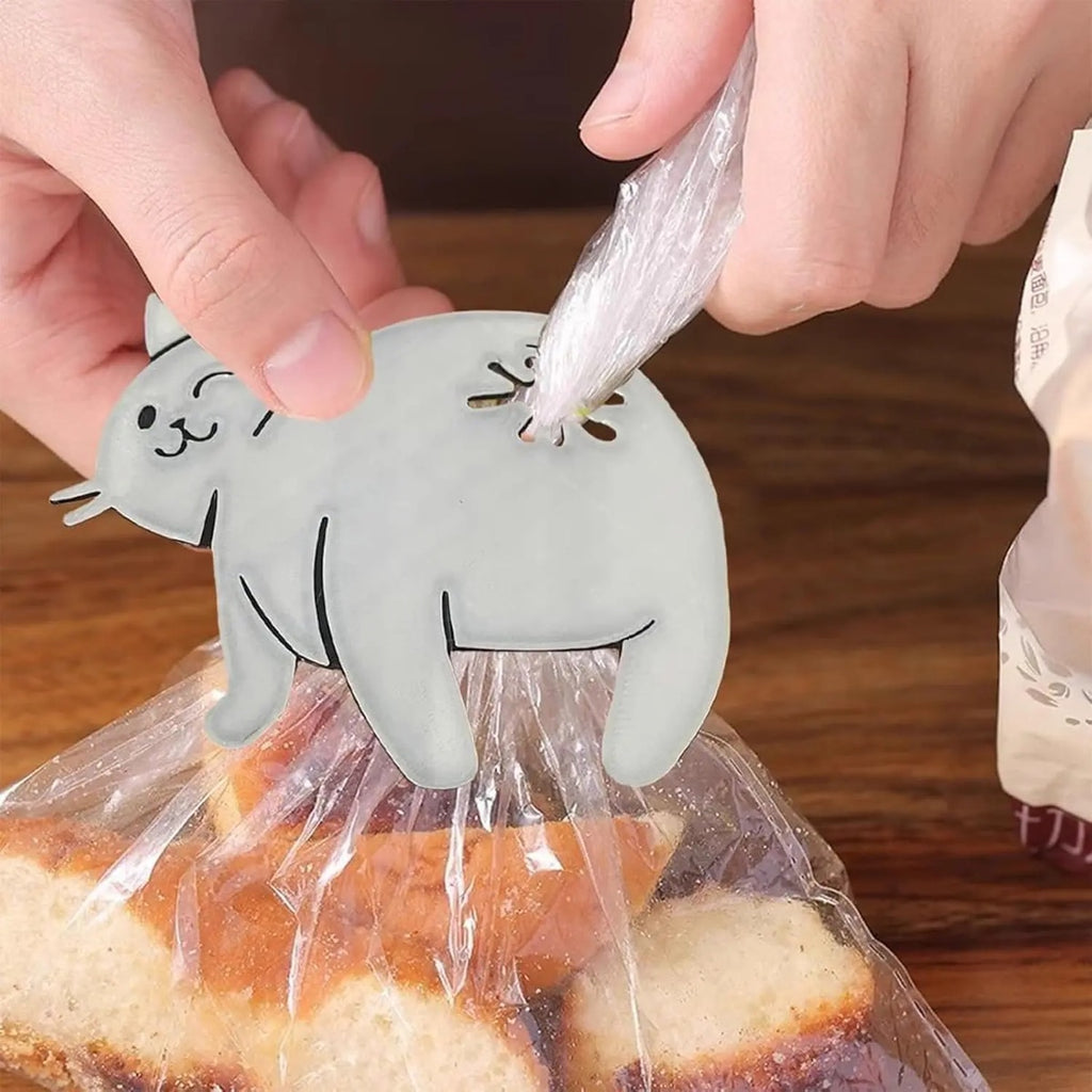 3-Piece 3D-Printed Cat Bread Clips
