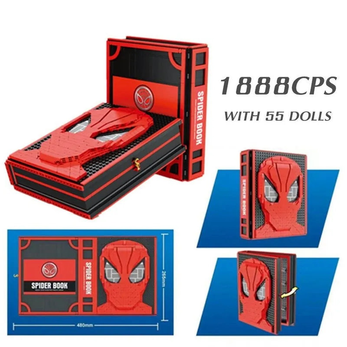 Spider Collector Book Building Block Set