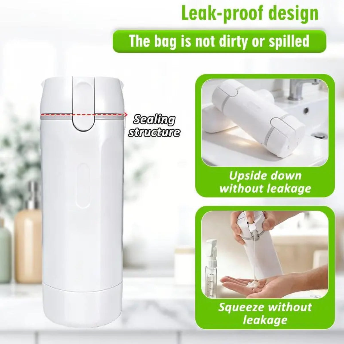 4-in-1 Leak-Proof Travel Dispenser Set
