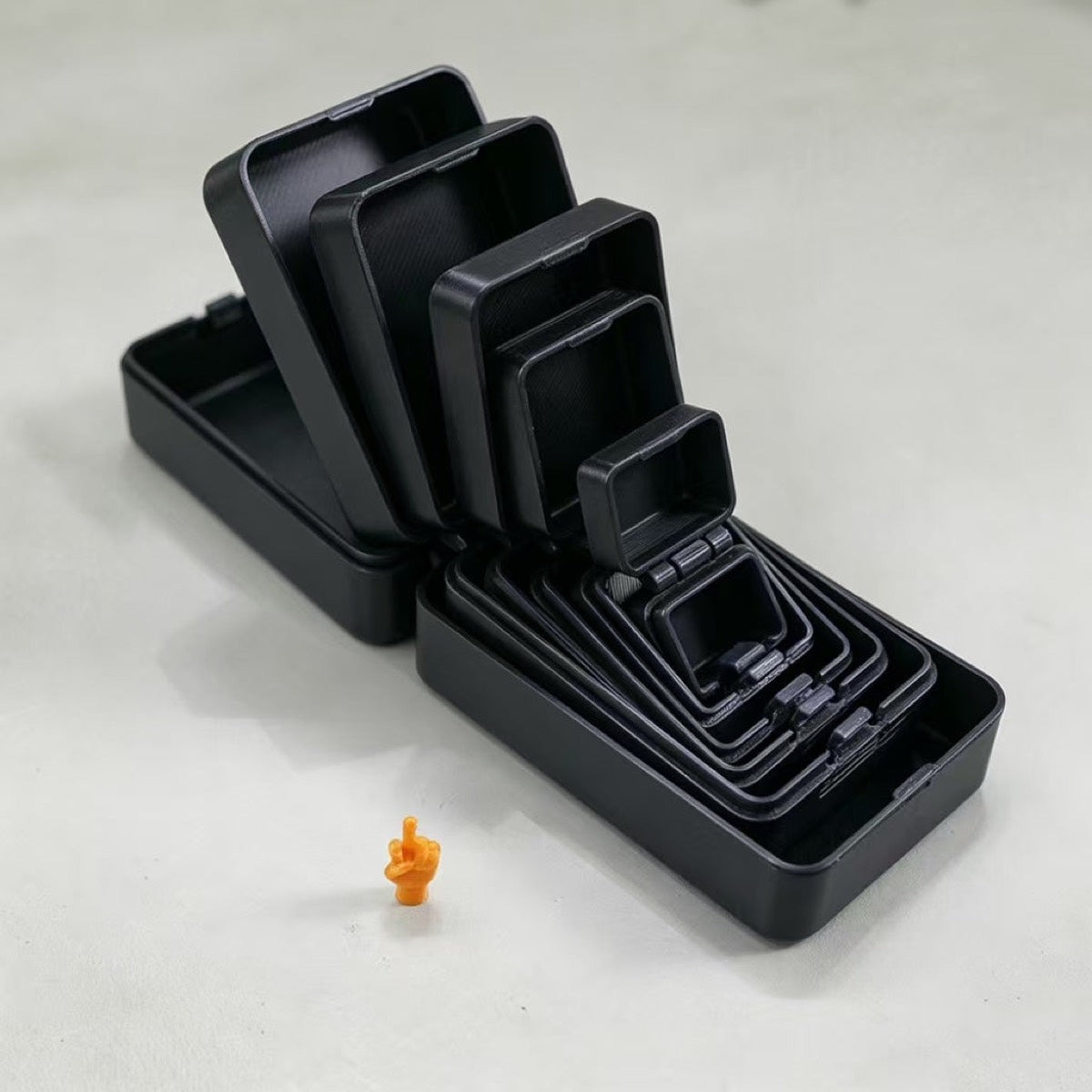 7-Layer 3D Printed Nesting Surprise Box with Hidden Middle Finger